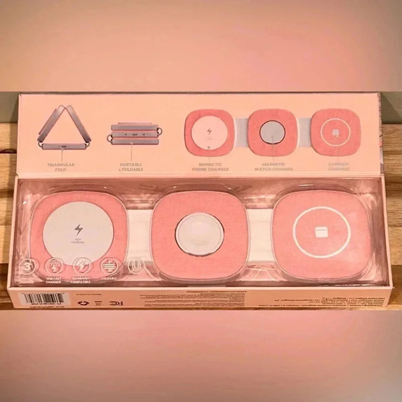 3 IN 1 WIRELESS CHARGING STATION BY XO POPPY. WIRELESS. PHONE, WATCH, EARBUDS!! - Picture 2 of 16